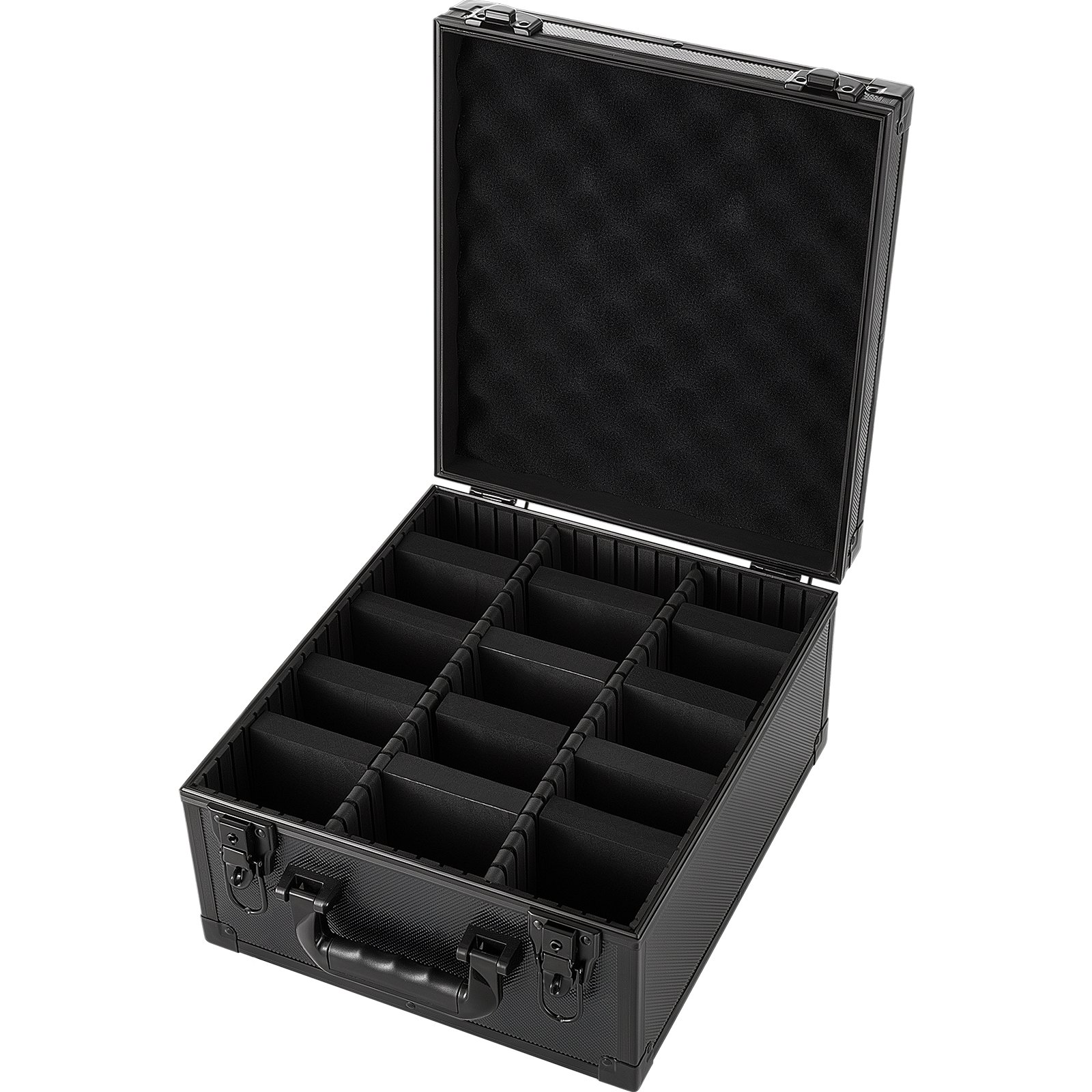 VEVOR Caja de Almacenamiento para Tarjetas Graduadas, 3 Filas 12 Separadores, Capacidad para 150 Tarjetas PSA, 100 SGC, 80 BGS, 500 Protectores o Más de 999 Tarjetas Sueltas, con Cerradura y Llave
