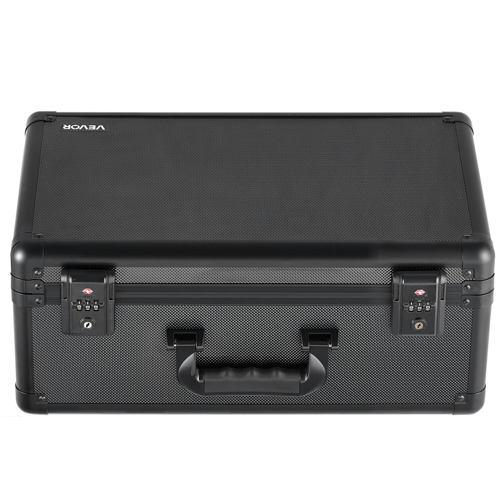 VEVOR Caja de Almacenamiento para Tarjetas Graduadas, 4 Filas 12 Separadores, Capacidad para 152 Tarjetas PSA, 120 SGC, 100 BGS, 550 Protectores o Más de 999 Tarjetas Sueltas, Protección IP55, Negro