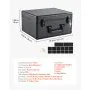 VEVOR Caja de Almacenamiento para Tarjetas Graduadas, 3 Filas 12 Separadores, Capacidad para 180 Tarjetas PSA, 120 SGC, 100 BGS, 520 Protectores o Más de 999 Tarjetas Sueltas, con Cerradura y Llave