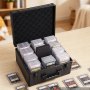 VEVOR Graded Card Case 3 Row 180 PSA Slab Storage Box with Secure Lock, Baseball Sports Trading Cards Holder Collector with 12 Dividers, Key, Holds 120 SGC 100 BGS 520 Top Loaders & 999+ Loose Cards
