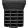 VEVOR Graded Card Case 3 Row 180 PSA Slab Storage Box with Secure Lock, Baseball Sports Trading Cards Holder Collector with 12 Dividers, Key, Holds 120 SGC 100 BGS 520 Top Loaders & 999+ Loose Cards