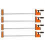 VEVOR Sargentos de Barra 4 Pcs 91,4 cm Abrazaderas de Barra para Carpintero, Fuerza de Sujeción 680 kg, Sujeción y Separación, Acero al Carbono y Almohadillas de Goma, Herramientas para Carpintería