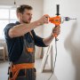 VEVOR 1100 W Mezclador de Mortero Eléctrico 2 en 1, Taladro Mezclador con Cable, Agitador de Hormigón con Mandril de 15,89 mm, 0-850 RPM, mango en D, para Taladrar, Mezclar Pegamento, Pintura
