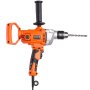 VEVOR 1100 W Mezclador de Mortero Eléctrico 2 en 1, Taladro Mezclador con Cable, Agitador de Hormigón con Mandril de 15,89 mm, 0-850 RPM, mango en D, para Taladrar, Mezclar Pegamento, Pintura