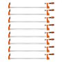 VEVOR Bar Clamps for Woodworking, 8-Pack, 60.96 cm Opening F Clamps, 272 kg Load Limit, with Plastic Pad and Self-Locking Design, Premium Cast Iron and Carbon Steel, for Wood Working and Metal Working