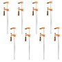 VEVOR Bar Clamps for Woodworking, 8-Pack, 60.96 cm Opening F Clamps, 272 kg Load Limit, with Plastic Pad and Self-Locking Design, Premium Cast Iron and Carbon Steel, for Wood Working and Metal Working