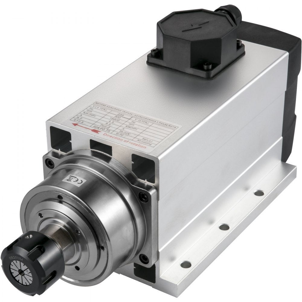 Vevor Motor De Husillo Refrigerado Por Aire Motor De Husillo Cnc 4,5 Kw Er25
