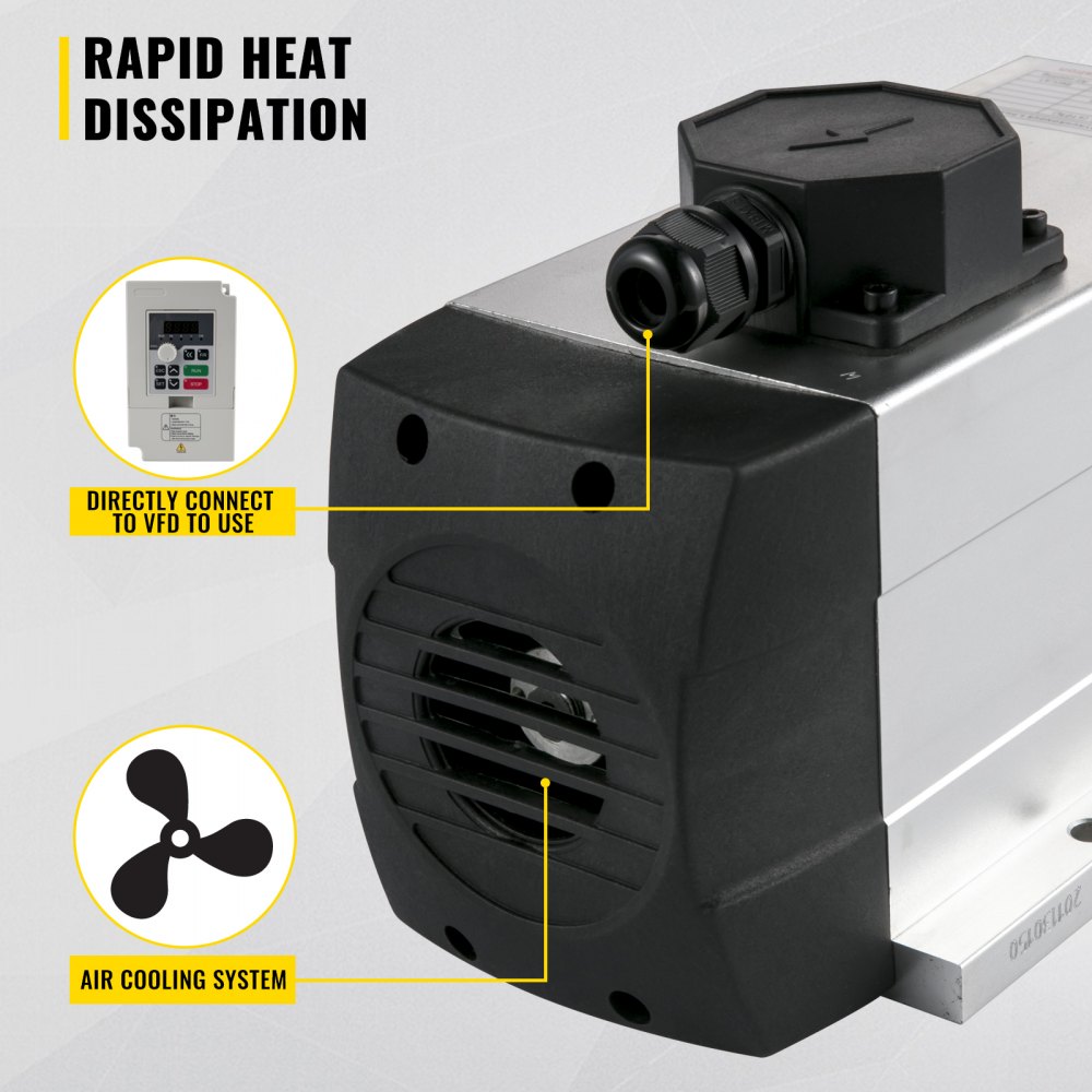 Vevor Motor De Husillo Refrigerado Por Aire Motor De Husillo Cnc 4,5 Kw Er25