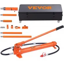 VEVOR Kit de Ariete Hidráulico Portátil 20 T Kit de Reparación de Energía para Carrocería 145 mm Juego de Cilindros Hidráulicos con 3 Vástagos 100/300/500 mm para Reparación de Coches Construcción