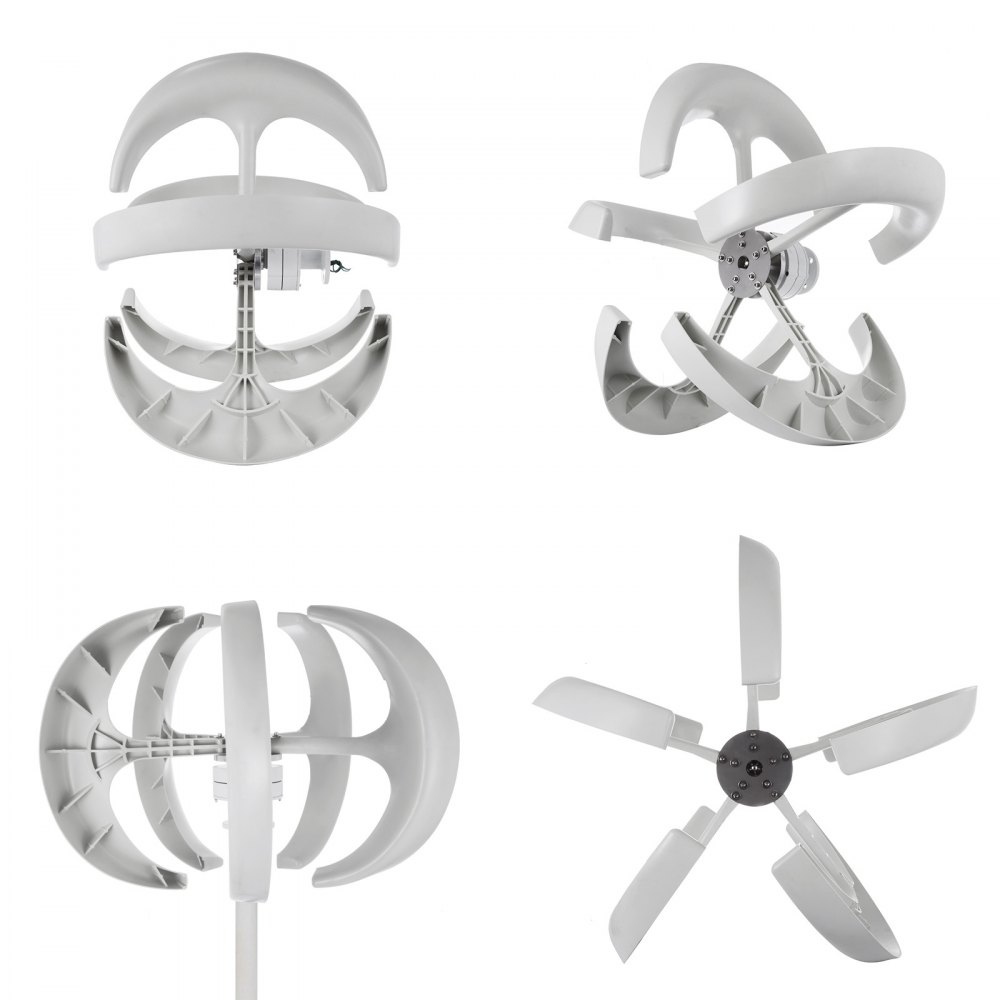 Generador De Turbina Eólica 400w Dc 12v Aerogenerador De 5 Palas De Viento