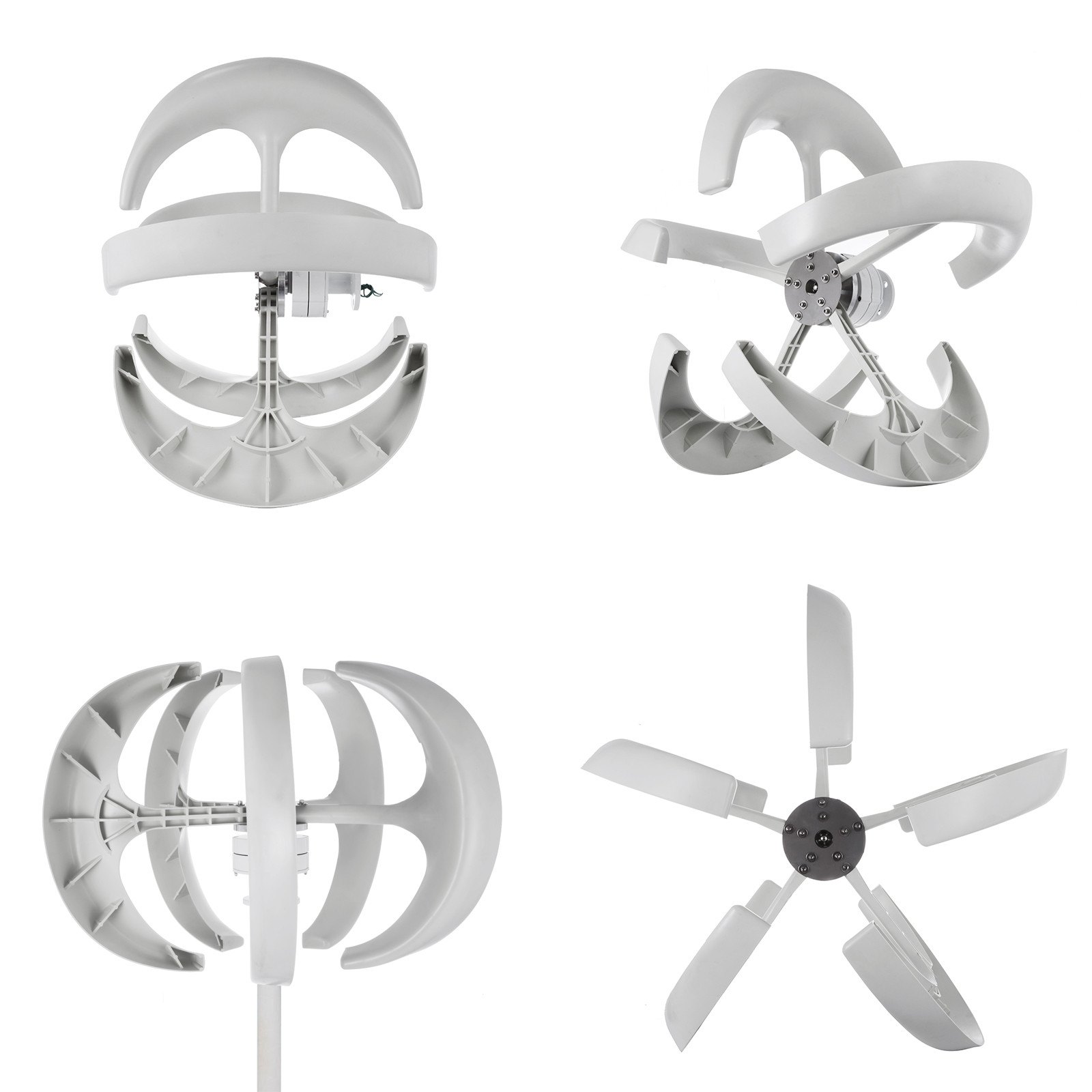 Generador De Turbina Eólica 400w Dc 12v Aerogenerador De 5 Palas De Viento