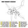 VEVOR Generador de Viento Generador Eolico Turbina Eólica Generador de Turbina de Viento 500 W 12 V Turbina de Viento Ajustable con 5 Palas Velocidad