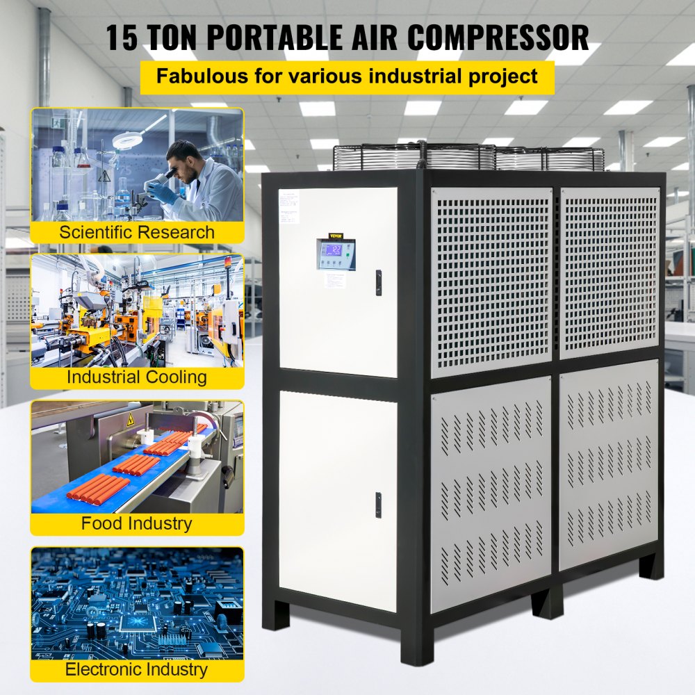 Enfriador De Agua Enfriador Refrigerado Por Aire 15t Compresor Vórtex De 15hp