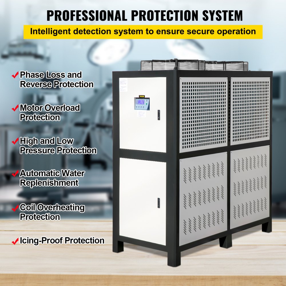Enfriador De Agua Enfriador Refrigerado Por Aire 15t Compresor Vórtex De 15hp