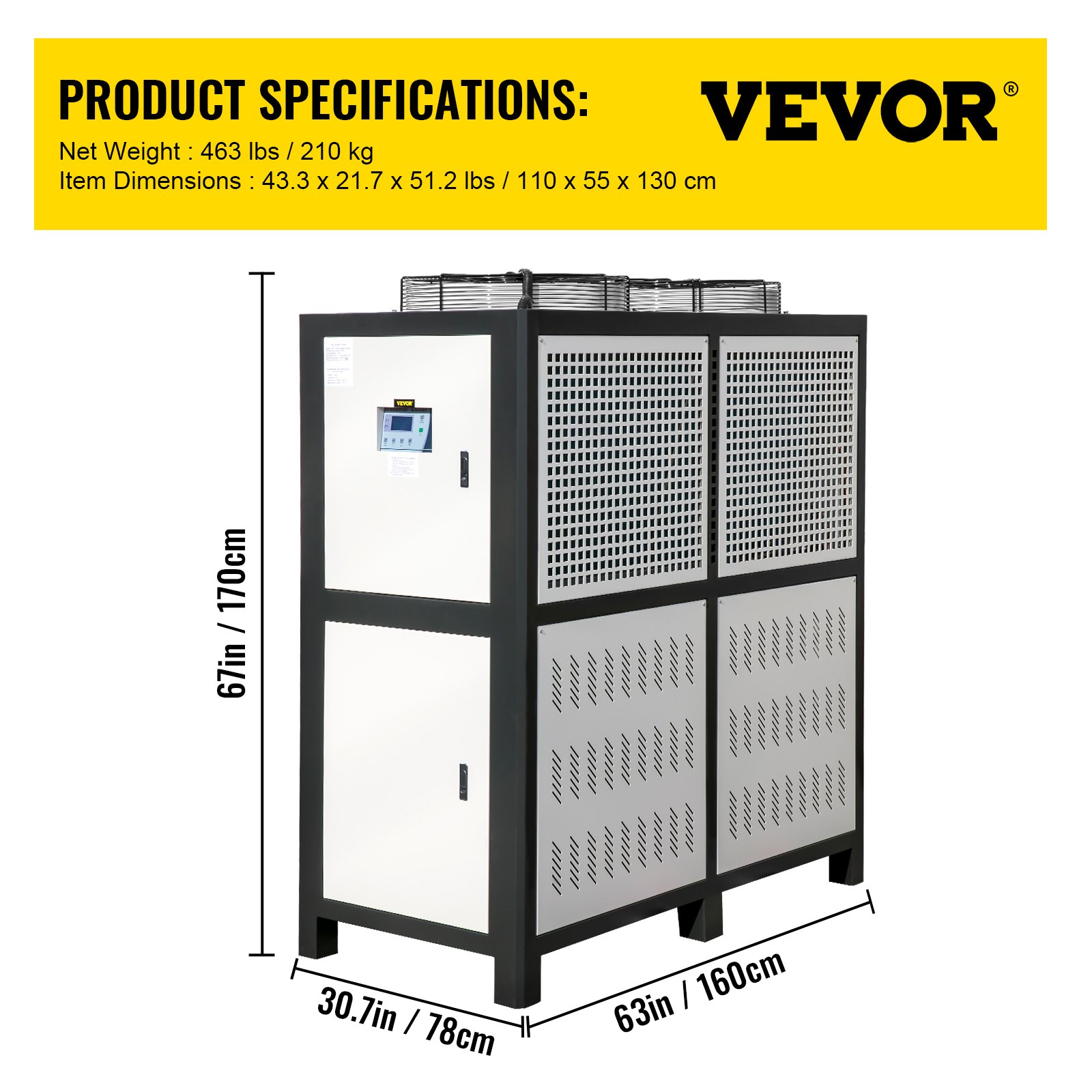 Enfriador De Agua Enfriador Refrigerado Por Aire 15t Compresor Vórtex De 15hp