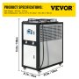 Enfriador Refrigerado Por Aire Enfriador De Agua Industrial 5-35℃ Compresor 6hp