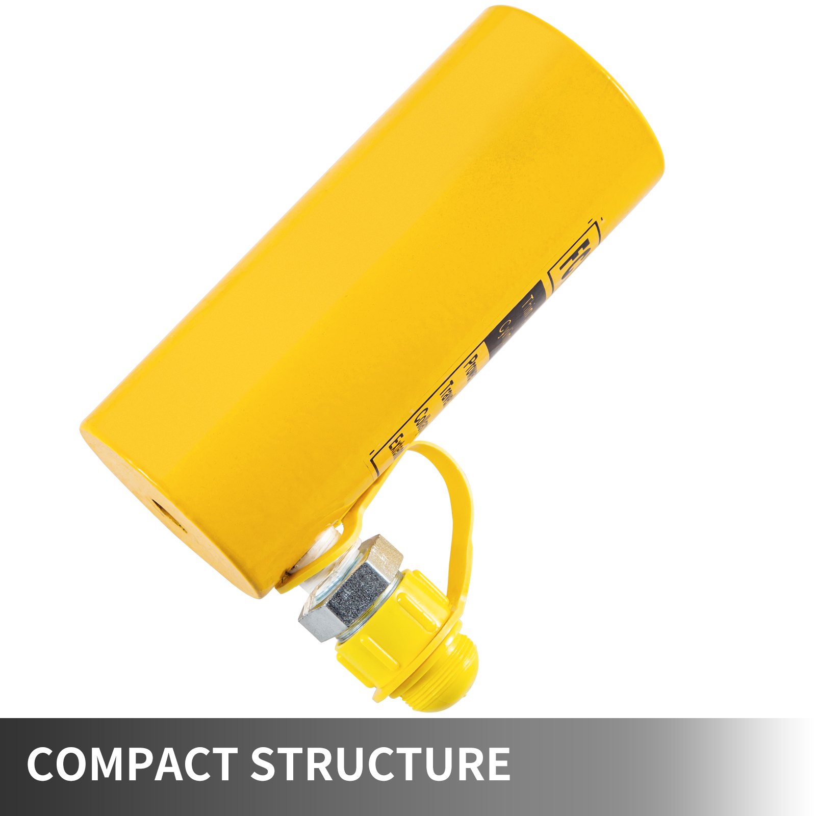 Gato De Cilindro Hidráulico Sólido Cilindro De Elevación De 10t 4” Amarillo