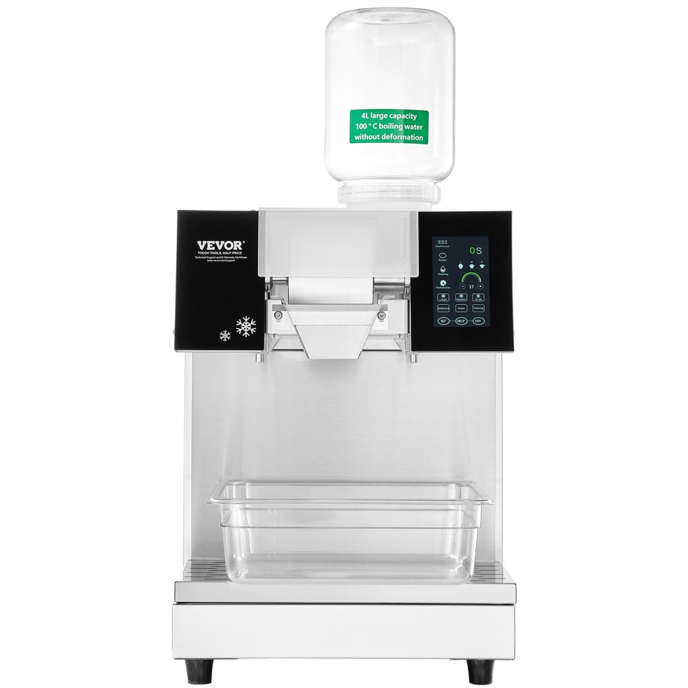 VEVOR Máquina de Hielo en Forma de Copos de Nieve 230kg/24 h Máquina para Raspar Hielo Acero Inoxidable Sistema de Enfriamiento por Aire para Rápida Disipación del Calor para Panaderías, Cafeterías