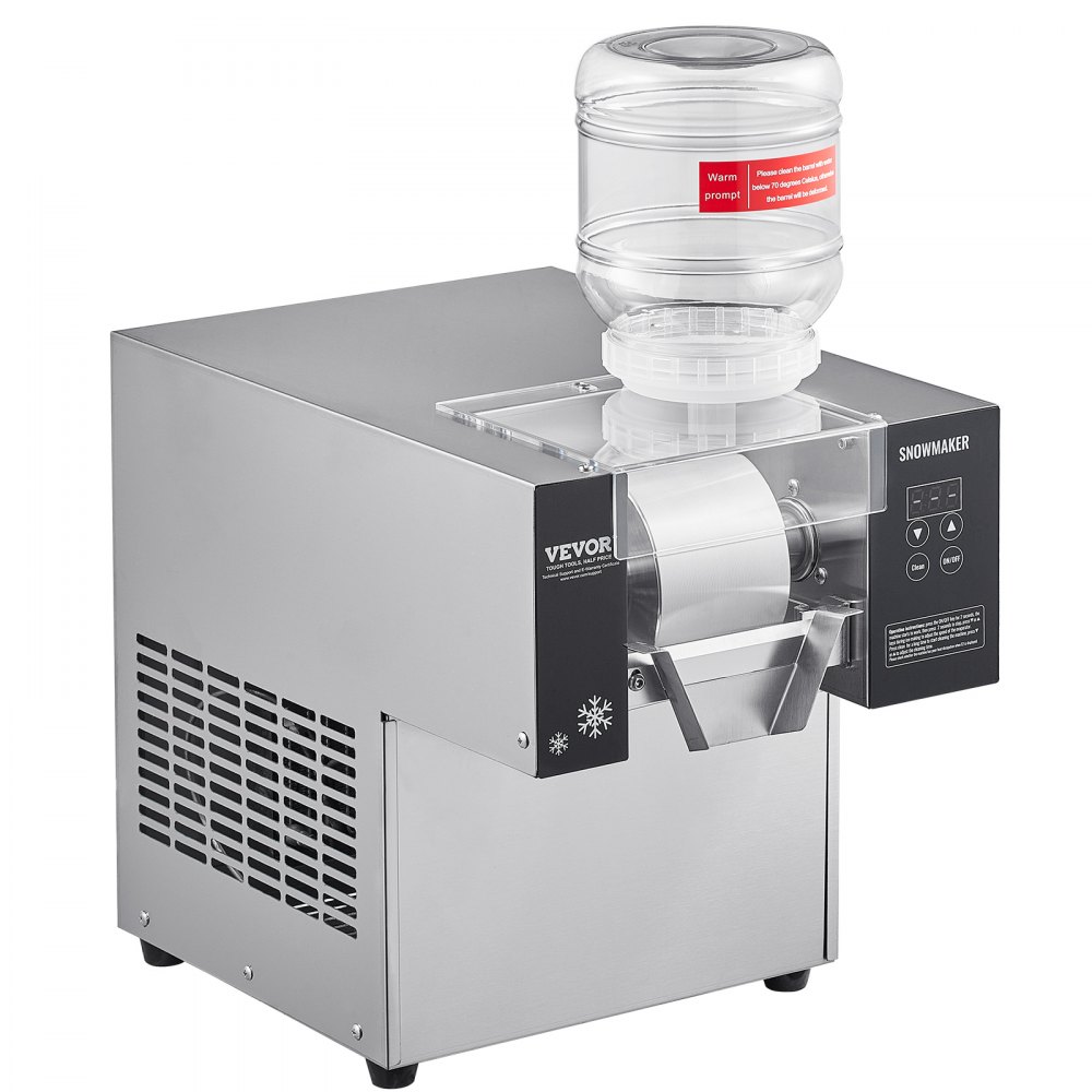 VEVOR Máquina de Hielo en Forma de Copos de Nieve 80 kg/24 h Máquina para Raspar Hielo Acero Inoxidable Sistema de Enfriamiento por Aire para Rápida Disipación del Calor para Panaderías, Cafeterías