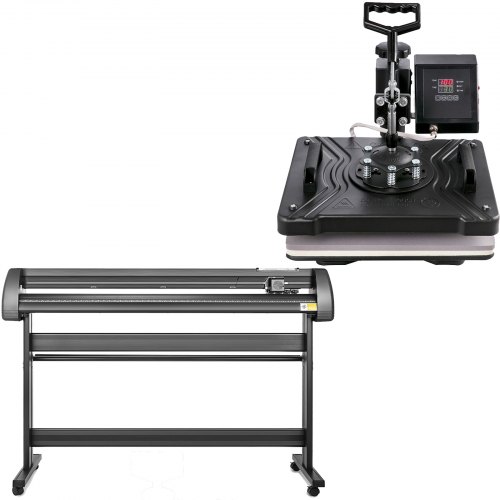 VEVOR Máquina de transferencia de prensa de calor 5 en 1 de 12x15 pulgadas con cortador de vinilo de 53”, equipo de máquina de trazado, sublimación de impresora de arte artesanal (53”/1350 mm)