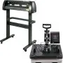 5 In1 12" X 15" (30 X 38cm) Heat Transfer Press + 28 Inch Vinyl Cutter Machine Kit Software