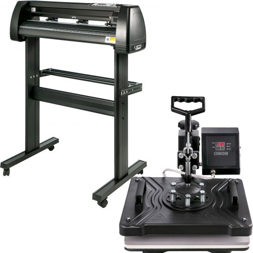 VEVOR Máquina de transferencia de prensa de calor 5 en 1 de 12 x 15 pulgadas con cortador de vinilo de 34 pulgadas, equipo de máquina de trazado, impresora de arte, sublimación (34”/87 mm)