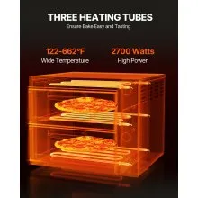 VEVOR Horno de Pizza de Encimera Comercial Eléctrico 559 x 475 x 433 mm 2 Capas