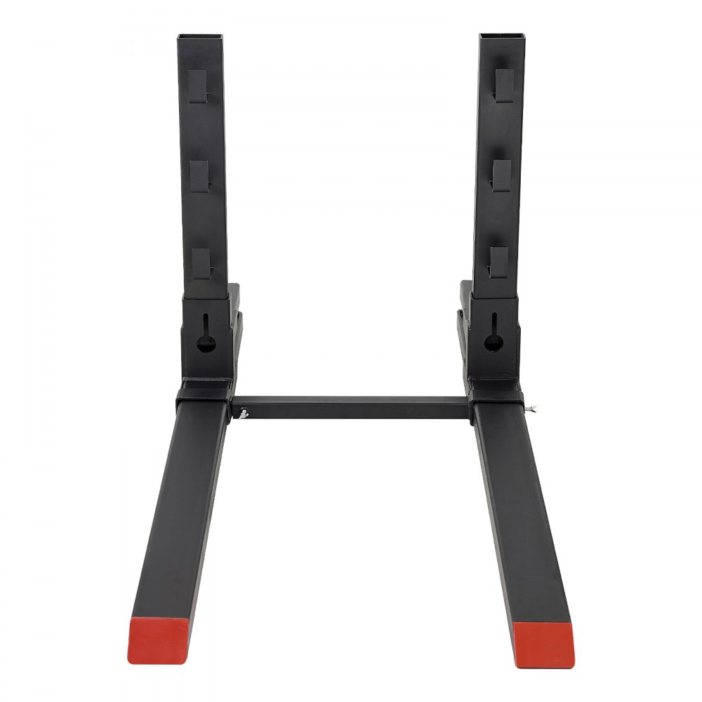 VEVOR Horquillas para Palés de 1814 kg, 1524 mm, Horquillas para Cargadora con Barra Antivuelco, Guía Triangular, Fijación de 2 Puntos y Barra Ajustable 500 a 915 mm para Tractor y Minicargadora