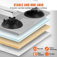 VEVOR Cortadora de Tomate Comercial Hoja de 3/8"/9,5 mm Cortadora de Tomate Manual de Acero Inoxidable Cortador de Tomate con Pies Antideslizantes para Cocinas, Restaurantes, Hamburgueserías, Bares