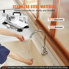 VEVOR Cortadora de Tomate Comercial Hoja de 3/8"/9,5 mm Cortadora de Tomate Manual de Acero Inoxidable Cortador de Tomate con Pies Antideslizantes para Cocinas, Restaurantes, Hamburgueserías, Bares