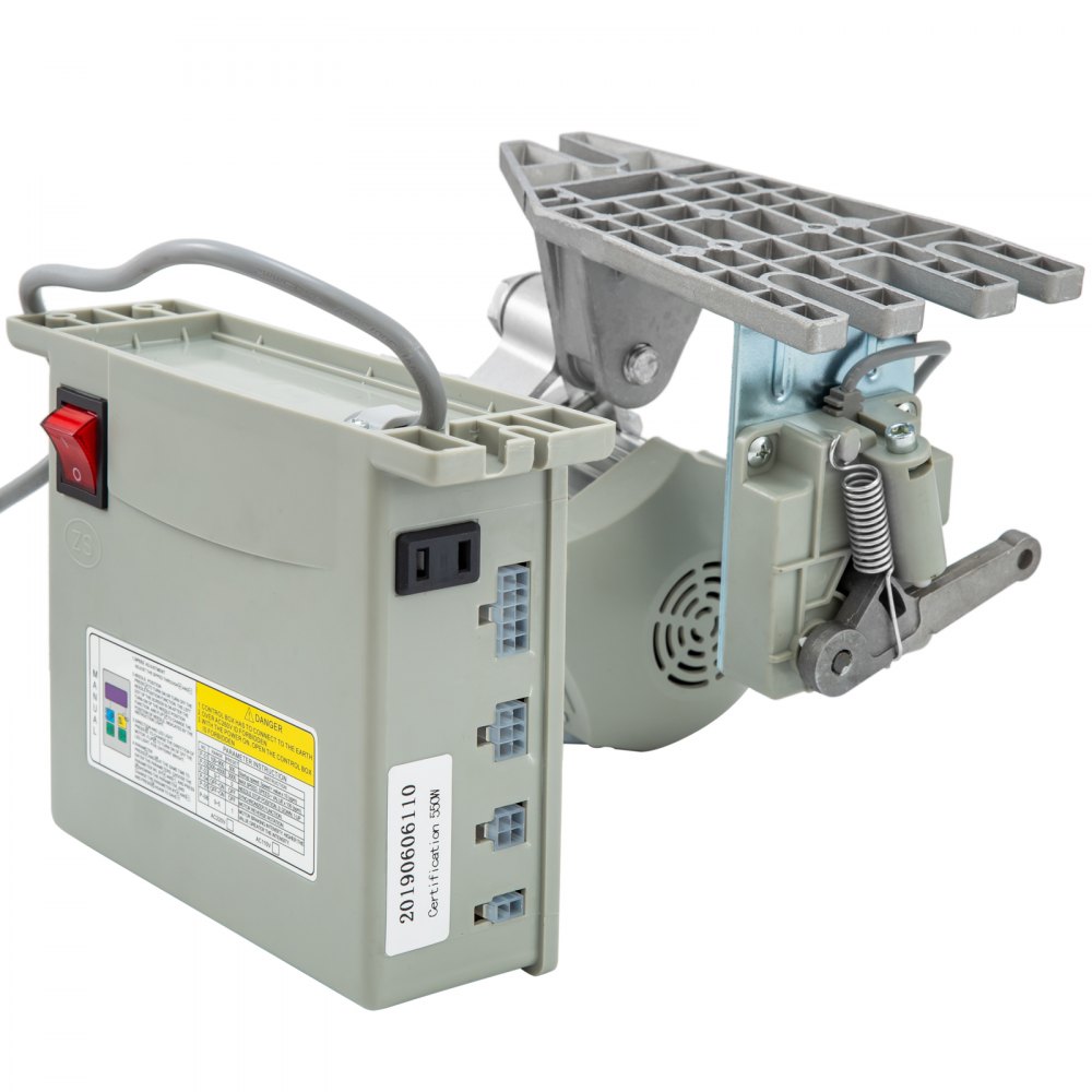 VEVOR Motor de La Máquina de Coser 750 W 220 V Servomotor de Ahorro de Energía Sin Escobillas 1 HP 500-3500 RPM Máquina de Coser Industrial con Posicionador de Agujas Embrague Silencioso y Sensible