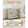 VEVOR Mesa de Costura Plegable, con Diseño Compacto, Compartimentos de Almacenamiento, Abrazaderas de Madera y Cierre Magnético, para Estudio de Moda, Estudio de Arte y Hogar, Color Verde Claro