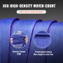 VEVOR Lona Protectora Exterior 304,8x365,76 cm Lona Impermeable 5 mils Polietileno Resistente a Desgarros, UV y Temperatura con Ojales y Bordes Reforzados Alta Durabilidad, Azul