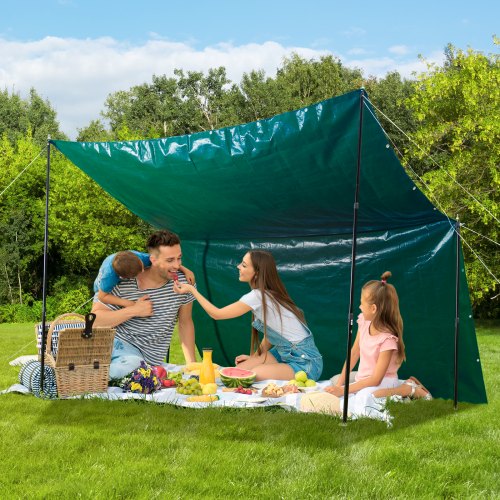 Lona impermeable de PVC VEVOR 16.5 x 29.5 pies Lona de PVC resistente con ojales