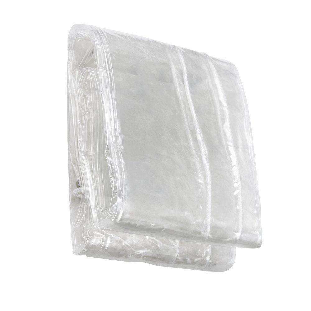 VEVOR Lona Transparente Impermeable con Ojales 3x4 m Lona de PVC Impermeable Exterior Cortina Protectora de Vinilo para Cubrir Invernadero Terraza Pabellón Garaje Jardín Coche Barcos Pilotes de Madera