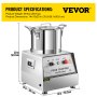 Procesador De Alimentos 750w 6l Acero Inoxidable Restaurantes Cocinas Domésticas