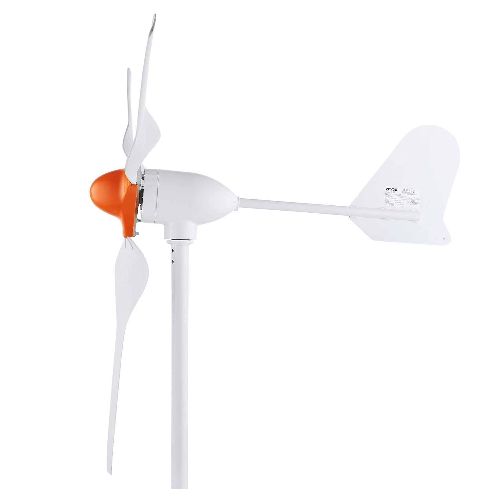VEVOR Kit de Generador de Turbina Eólica 800 W 12 V 3 Palas Controlador MPPT Dirección del Viento Ajustable Velocidad de Arranque del Viento 2,5 m/s para Hogar, Granja, Vehículos Recreativos, Barcos