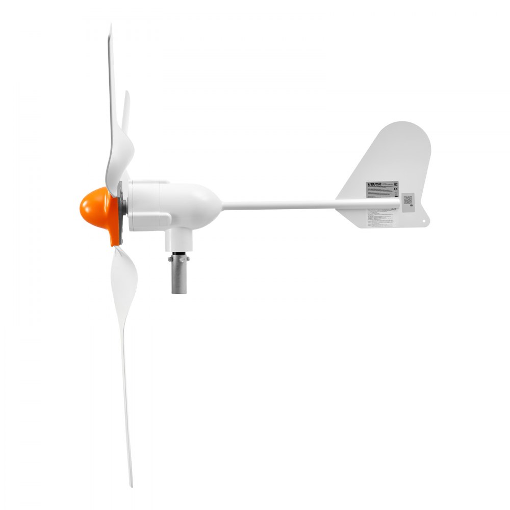 VEVOR Generador Eólico 24 V 1200 W Turbina Eólica de 3 Palas, Aerogenerador con Controlador Híbrido Eólico-Solar, Arranque de 2,5 m/s, Pantalla LCD para Panel Solar Barco Casa Autocaravana Granja