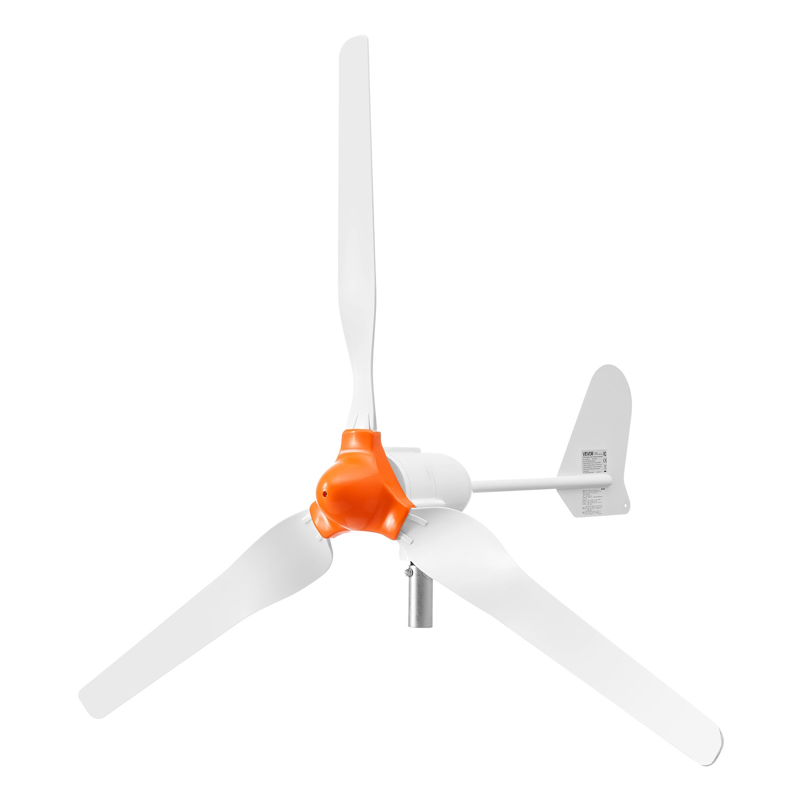 VEVOR Generador Eólico 24 V 1200 W Turbina Eólica de 3 Palas, Aerogenerador con Controlador Híbrido Eólico-Solar, Arranque de 2,5 m/s, Pantalla LCD para Panel Solar Barco Casa Autocaravana Granja