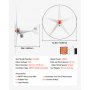 VEVOR Generador Eólico 12 V 800 W Turbina Eólica de 5 Palas con Controlador, MPPT, Aerogenerador con Arranque de 2,5 m/s, Protección IP67, Cuerpo de Aluminio para Casa, Granja, Barco y Autocaravana