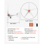 VEVOR Generador Eólico 12 V 800 W Turbina Eólica de 5 Palas con Controlador, MPPT, Aerogenerador con Arranque de 2,5 m/s, Protección IP67, Cuerpo de Aluminio para Casa, Granja, Barco y Autocaravana