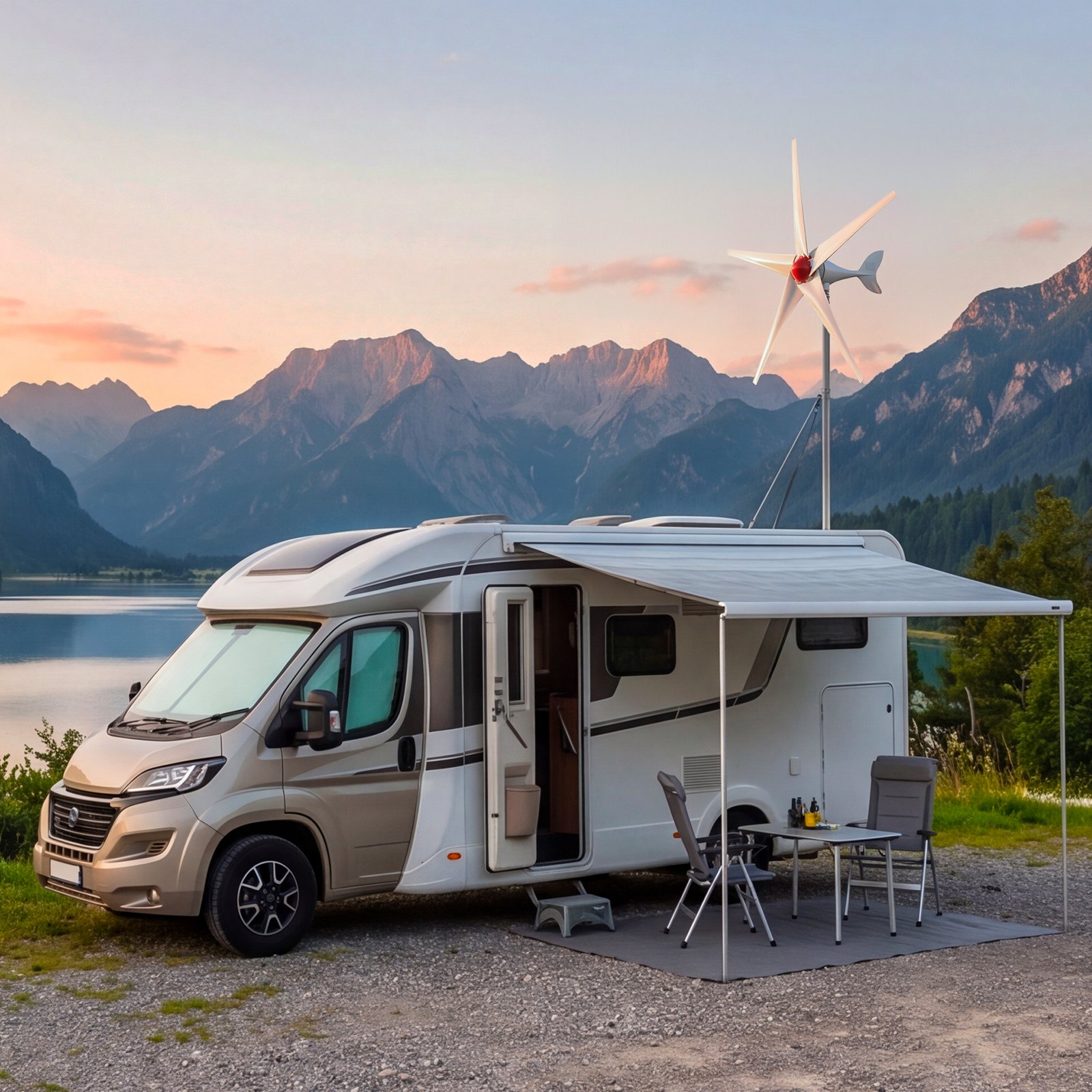 VEVOR Generador Eólico 12 V 800 W Turbina Eólica de 5 Palas con Controlador, MPPT, Aerogenerador con Arranque de 2,5 m/s, Protección IP67, Cuerpo de Aluminio para Casa, Granja, Barco y Autocaravana