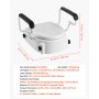 VEVOR Elevador de Asiento de Inodoro, con Reposabrazos Acolchados y Capacidad de Carga de 136 kg, Ajustable en Altura en 3 Niveles, para Personas Mayores, Ancianos y Personas con Discapacidad