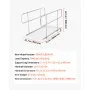 VEVOR Rampa para Silla de Ruedas con Pasamanos 1806 x 830 mm, Rampa de Umbral de Aluminio Antideslizante con Patas Ajustables, Capacidad de 454 kg para Puertas Entradas Andadores Escalones y Scooters