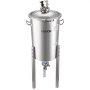 VEVOR Recipiente de Fermentación Cónico de Acero Inoxidable, 30 L, para Elaboración Casera de Cerveza y Vino, Caldera de Fermentación con Fondo Cónico, Patas Extensibles, Tapa, Asa y Termómetro