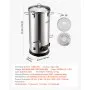 VEVOR Sistema Eléctrico de Elaboración de Cerveza, Olla de Cocción de 30 L, Carcasa de Acero Inoxidable 304, Macerador con Barril Interior Integrado, Asa y Grifo Reforzados, 420 x 325 x 720 mm