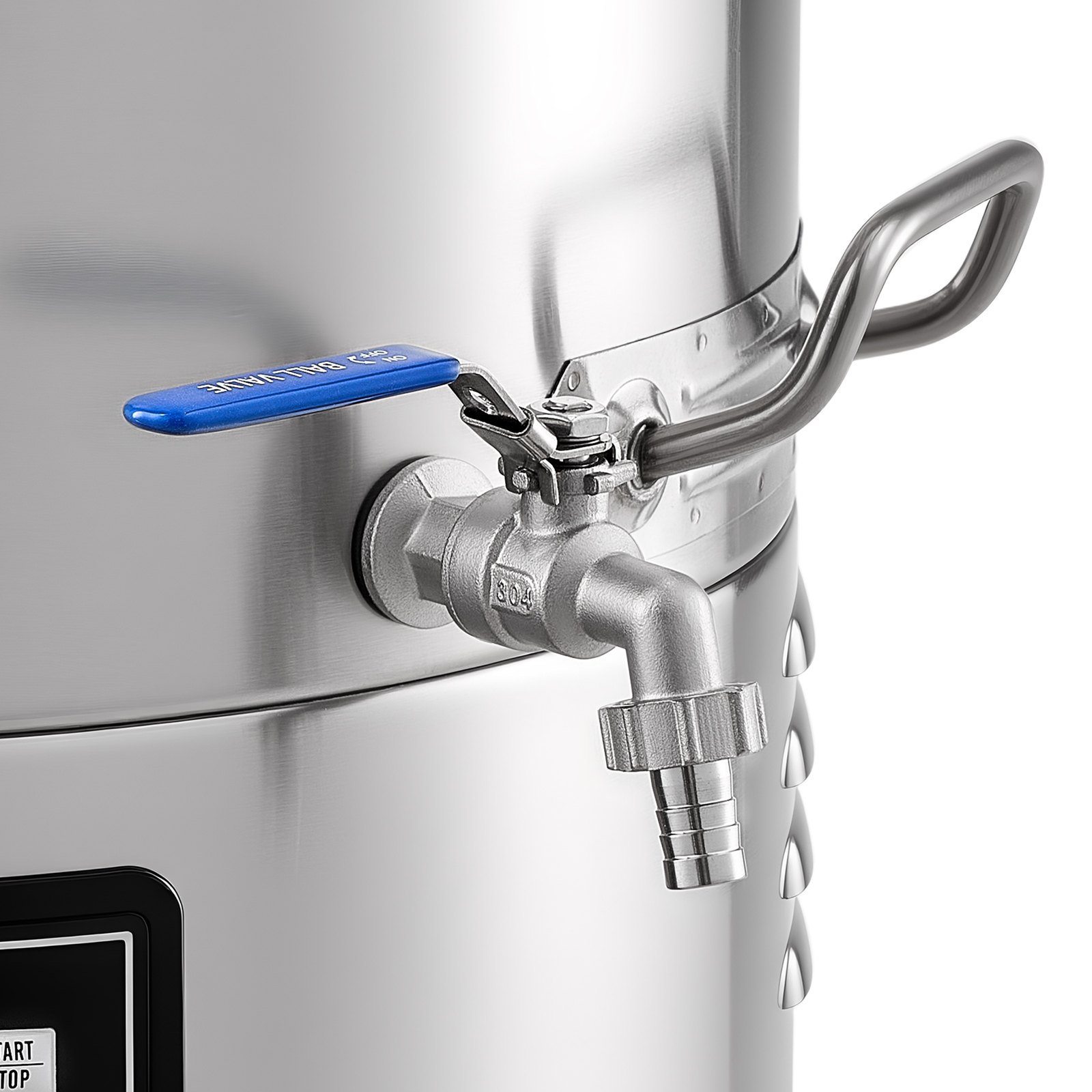 VEVOR Sistema Eléctrico de Elaboración de Cerveza, Olla de Cocción de 30 L, Carcasa de Acero Inoxidable 304, Macerador con Barril Interior Integrado, Asa y Grifo Reforzados, 420 x 325 x 720 mm