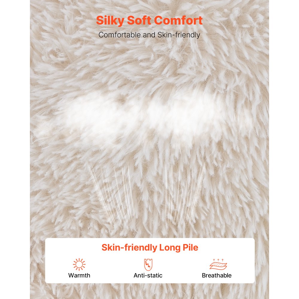 VEVOR Sofá Puf para Adultos con Reposabrazos y Relleno de Espuma de Alta Densidad, Cómodo y Agradable para la Piel, Ideal para Ver la Televisión, Leer o Relajarse, Color Beige, 480 x 430 x 400 mm
