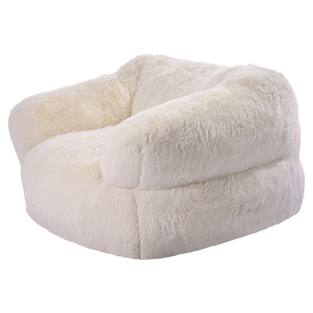 VEVOR Sofá Puf para Adultos con Reposabrazos y Relleno de Espuma de Alta Densidad, Cómodo y Agradable para la Piel, Ideal para Ver la Televisión, Leer o Relajarse, Color Beige, 480 x 430 x 400 mm
