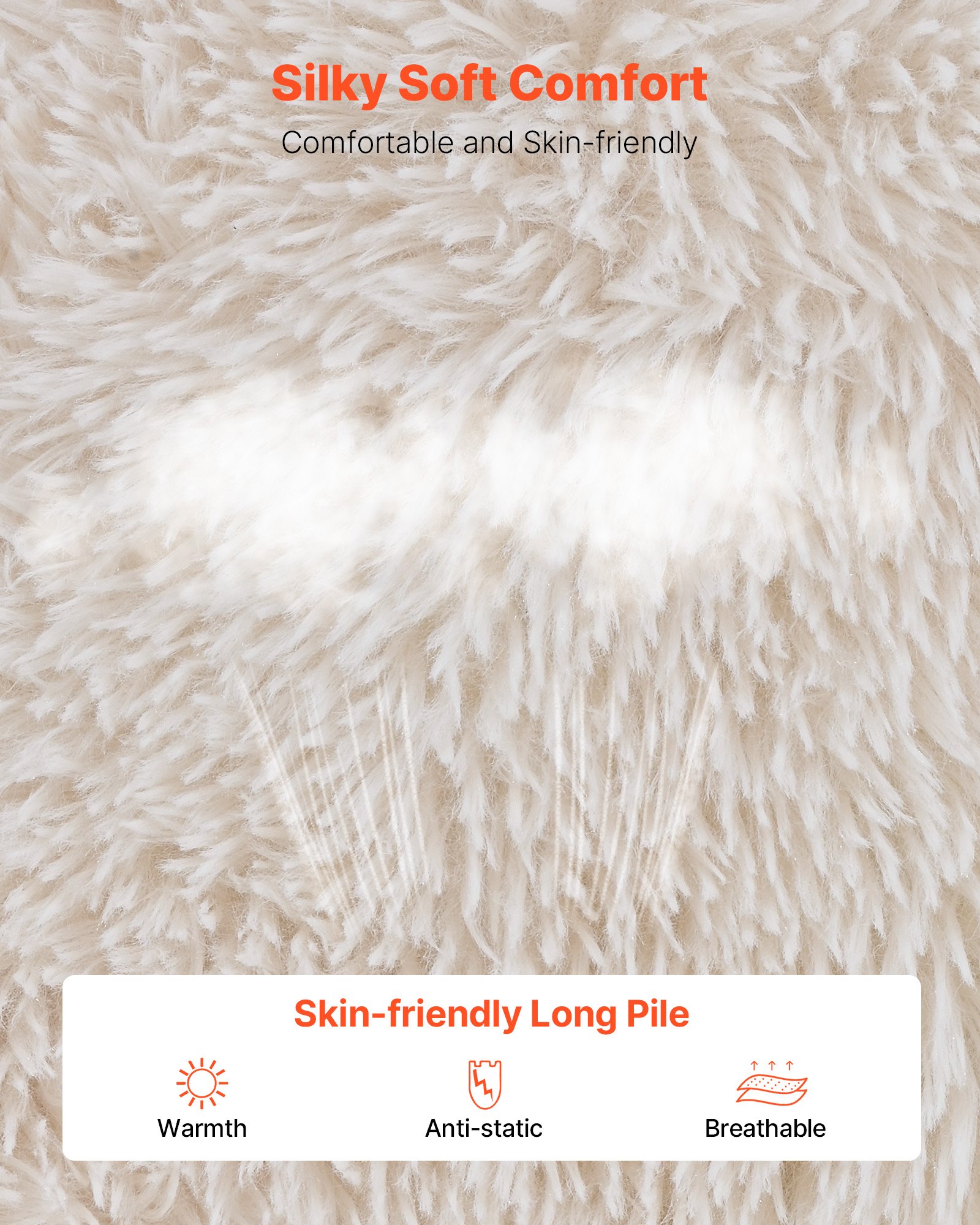 VEVOR Sofá Puf para Adultos con Reposabrazos y Relleno de Espuma de Alta Densidad, Cómodo y Agradable para la Piel, Ideal para Ver la Televisión, Leer o Relajarse, Color Beige, 480 x 430 x 400 mm